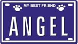 Pet Supplies : Angel Dog Name Plate for Pet Carriers or Cages