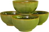 Sango Passion Green Ice Cream Bowls, Set of 4