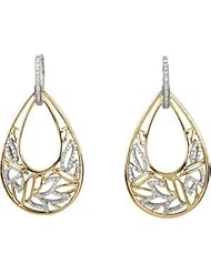 Jewelplus 1/2 ct tw Diamond Earrings 14K Yellow/White Pair 1/2 Ct Tw