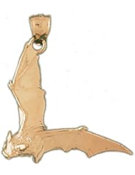 Dazzlers Solid 14 karats Gold Bat Charm Pendant available in three colors from jewelsberry (weights: 3.3 grams only)