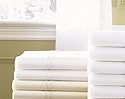 LinenSpa 200-Thread-Count Deep Pocket 100% Cotton Hotel Collection Bed Sheet Set - QUEEN, IVORY