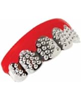 Pimp Rapper Gangsta Costume Accessory Silver Bling Grillz