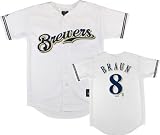Ryan Braun Milwaukee Brewers Kids (4-7) Home White Replica Jersey