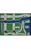IMAGE OF Joy Carpets Educational Creataville 1413 Green Kid's Room 7'8