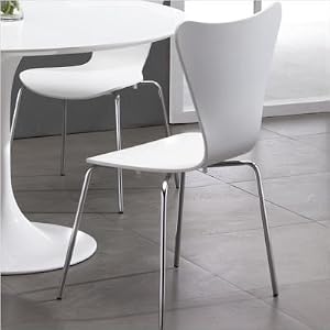Zuo Taffy Dining Chair, White, set of 4 by zuo