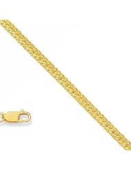 14k Solid Yellow Gold 1 mm (3/64 Inch) Foxtail Chain Necklace 16" w/ Lobster Claw Clasp