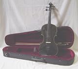 Crystalcello MV450BK 4/4 Size Violin with Carrying Case + Accessories - Black Color