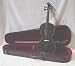 Crystalcello MV450BK 4/4 Size Violin with Carrying Case + Accessories - Black Color