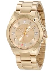 Juicy Couture Womens 1901035 Stella Mini Gold Plated Bracelet Watch