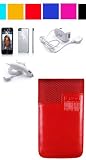 3rd Generation Ipod Touch Wall Charger + Car Charger + Ipod Touch 3g 16gb 32gb Carry Case + Screen Protector Kit + Cloth (Ipod Touch 2G, Switch Red)