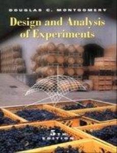Design & Analysis of Experiments 5ed