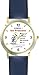 Habit 1 - To Be or Not to Be (Spanish Text) - DELUXE TWO-TONE WATCH from THE 7 HABITS - WATCH COLLECTION BY WATCHBUDDY&reg; - Arabic Numbers - Blue Leather Strap-Size-Large ( Men's Size or Jumbo Women's Size )