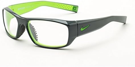 Designer Radiation Leaded Protective Eyewear in Full Rim Plastic Frame - Brazen - Mercury Gray Flash Lime - 60-16-135