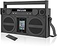 iHome IP4GZC FM 30-Pin iPod/iPhone Speaker Dock Boombox (Gunmetal)