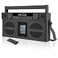 iHome iP4GZ Portable FM Stereo Boombox for iPhone/iPod (Gunmetal)