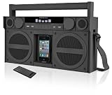 iHome iP4GZ Portable FM Stereo Boombox for iPhone/iPod (Gunmetal)