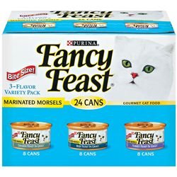 Fancy Feast Marinated Morsels Variety Pack (24/3-oz cans - 8 chicken feast, 8 beef feast & 8 turkey feast)