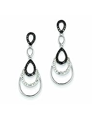0.4 Carat 14K White Gold Black & White Diamond Post Earrings