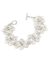 Sterling silver flower bracelet, Princess Lace
