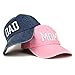 Trendy Apparel Shop Capital Mom and Dad Pigment Dyed Couple 2 Pc Cap Set - Pink - Navy