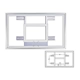 FT220H First Team 60in x 36in Framed Acrylic Basketball Backboard with H-Frame