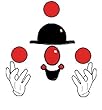 Instant Juggler - Derby Hat and 3 Juggling Balls