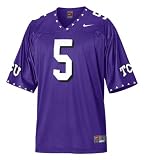 Nike Purple Replica #5 TCU Horned Frogs Football Jersey - X-Large