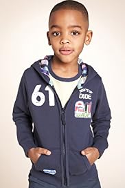 Cotton Rich Surf Dude Zip Through Hooded Sweatshirt