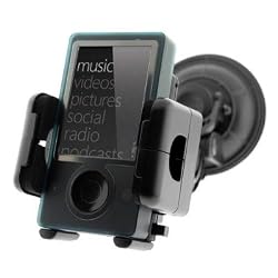 - HIGH QUALITY GATOR CRUNCH - Windshield Car Mount Holder with Large Suction Cup for Microsoft Zune HD, 120GB, 80GB, 30GB MP3 Player