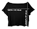ASA Women's Crop Top Panic! At The Disco Shirt Rock Band Panic At The Disco T-shirt (Black)