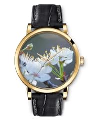 SPRAWL Aanalog Fashion Series Gold Ladies Watches of Genuine Black Leather Strap,Unique Wrist Watch for Women Girls Designed with white Flowers