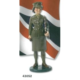 William Britain HM Queen Elizabeth 54mm Figures HRH Princess Elizabeth WWII ATS Uniform
