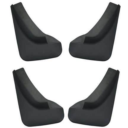 AA4L H11010-H11010 Mud Splash Guards (4) Piece Set in Black - Fits 1998-2000 Honda Civic & 1999-2000 Prelude