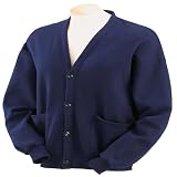 Jerzees - 8 oz 50/50 Four-Button Cardigan, Navy