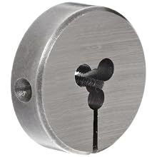 Union Butterfield 2010(UNC) Carbon Steel Round Threading Die, Uncoated (Bright) Finish, 13/16" OD, #4-40 Thread Size