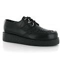 Underground Creepers Wulfrun Black Leather Womens Shoes