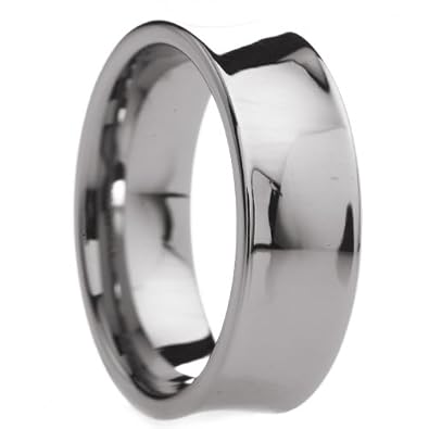 Mens concave wedding rings