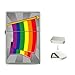 Flip Top Lighter of Gay Pride Real Rainbow Flag (Gay, Lesbian, Bi, Bisexual, Transexual, Transgender)