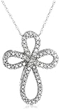 10k White or Yellow Gold Diamond Cross Pendant (1/5 cttw, I-J Color, I2-I3 Clarity)