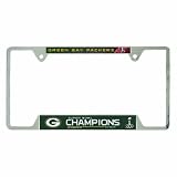 NFL Green Bay Packers Super Bowl Champs Metal License Plate Frame