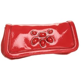 Calvin Klein Patent Metallic Stone Flap Clutch Calvin Klein Patent Metallic Stone Flap Clutch