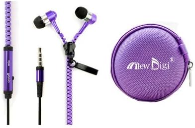 Newdigi® Zipper Earphone with carrying case storage bag 3.5mm In-Ear Audio Stereo Earbud Earphone Headphone Headset Mp3 For Apple iPhone 6 / 6 Plus / 5 / 5S /5C, Ipads, Ipods, Nano, Kindle, Samsung, Htc