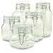 Set of 4 (Four) Bormioli Rocco Fido Glass Canning Jars - 4 Piece - .5, .75, 1 and 1.5 Liters