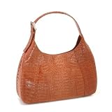 Nina Raye Crocodile Leather Hobo Handbag