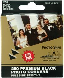 Huge save onscrapbooking corners Pioneer Premium Photo Corners Self Adhesive 250/Pkg Black BPC1; 4 Items/Order