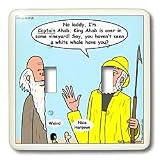 Rich Diesslin The Cartoon Old Testament - 1st Kings 21 1 2 17 21 Thar She Blows Bible Elijah king ahab captain Ahab harpoon white whale - Light Switch Covers - double toggle switch