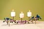 Rustic Metal Home D�cor Large Triplets Pillar Stand Flower Power Centerpiece
