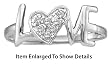Beautiful White Gold Diamond Love Promise Ring ** SPECIAL **