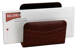 Mocha Leather Letter Holder