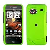 HTC Droid Incredible Rubber Feel Neon Green Protective Case Faceplate Cover ....